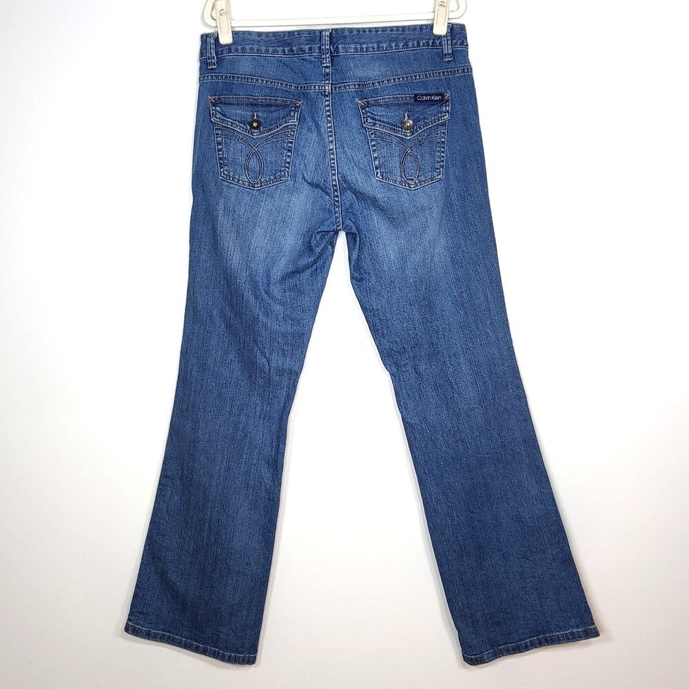 Calvin Klein Jeans Lean Boot Bootcut Denim‎ Jeans Blue 12x32 Y2K Cotton Lycra